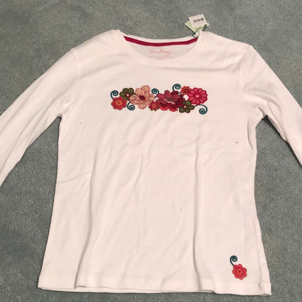 NWT- Vera Bradley white long sleeve tee